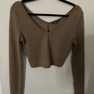 Shein Long Sleeve Crop Top